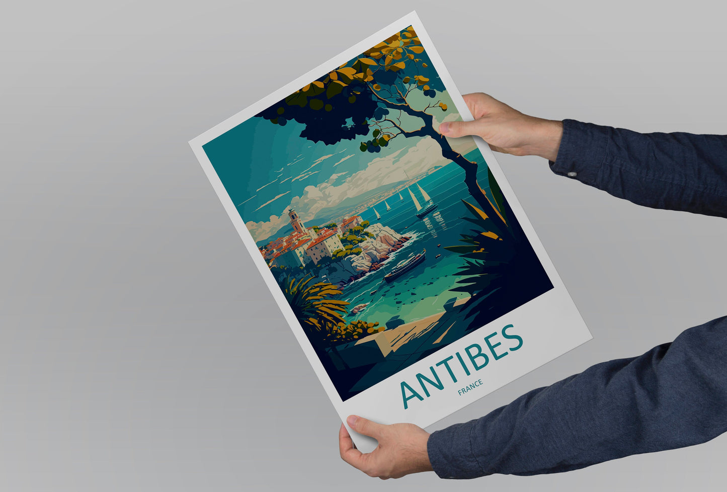 Antibes Travel Print Wall Art Antibes Wall Hanging Home Décor Antibes Gift Art Lovers France Art Lover Gift Antibes Print France Artwork