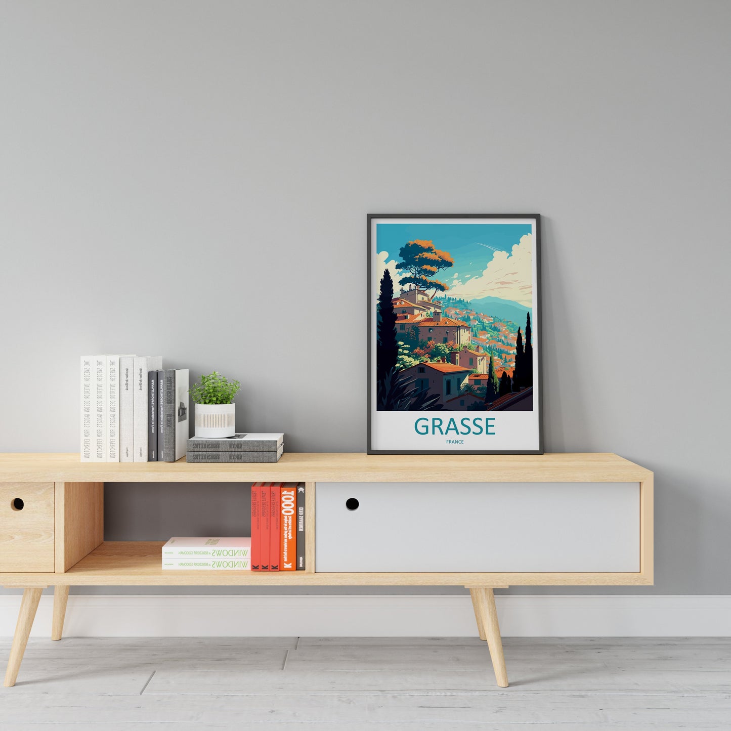 Grasse Travel Print Wall Art Grasse Wall Hanging Home Décor Grasse Gift Art Lovers France Art Lover Gift Grasse Print France Artwork Gift