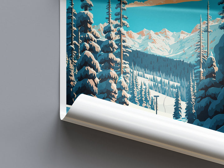 Vail Ski Resort Travel Print Wall Art Vail Ski Resort Wall Hanging Home Décor Vail Gift Art Lovers Ski Art Lover Gift Vail Print Skiing