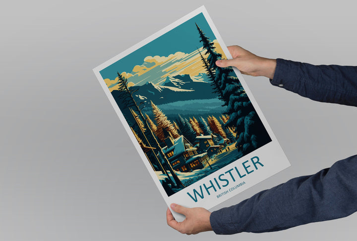 Whistler Travel Print Wall Art Whistler Wall Hanging Home Décor Whistler Gift Art Lovers Ski Art Lover Gift Whistler Print Skiing Whistler