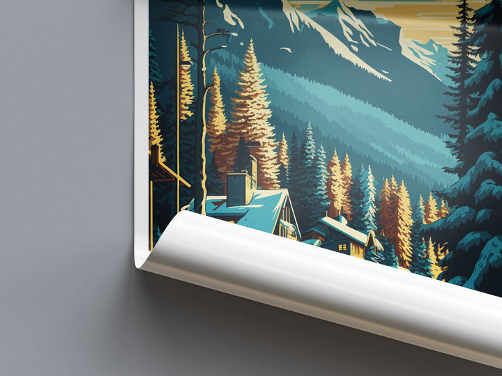 Whistler Travel Print Wall Art Whistler Wall Hanging Home Décor Whistler Gift Art Lovers Ski Art Lover Gift Whistler Print Skiing Whistler