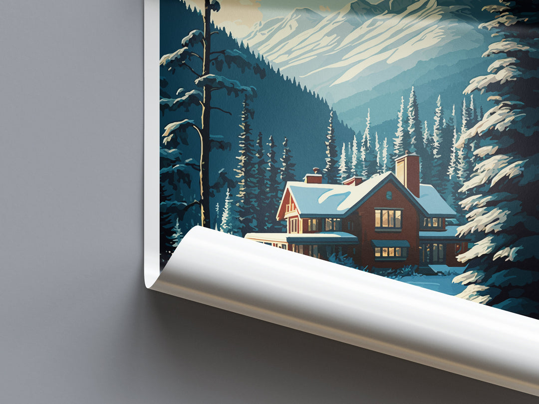 Whistler Travel Print Wall Art Whistler Wall Hanging Home Décor Whistler Gift Art Lovers Ski Art Lover Gift Whistler Print Skiing Whistler