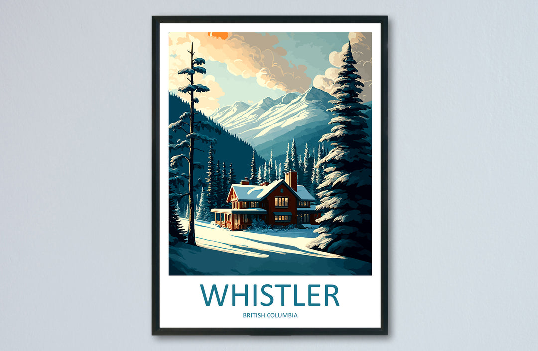 Whistler Travel Print Wall Art Whistler Wall Hanging Home Décor Whistler Gift Art Lovers Ski Art Lover Gift Whistler Print Skiing Whistler