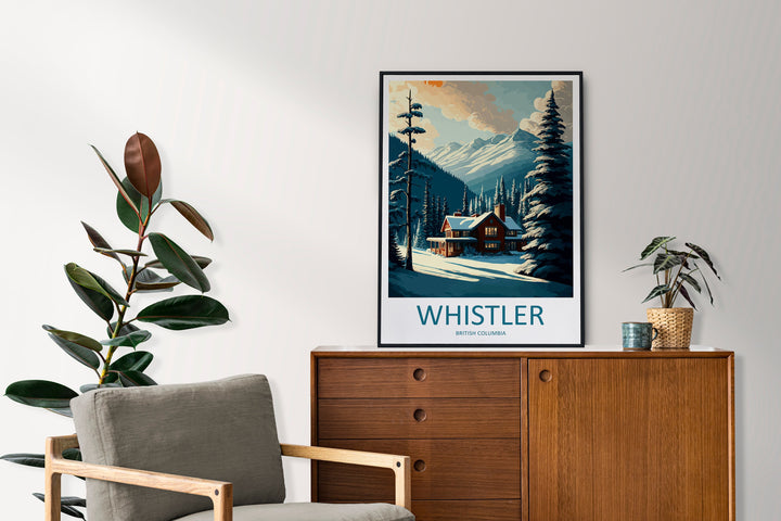 Whistler Travel Print Wall Art Whistler Wall Hanging Home Décor Whistler Gift Art Lovers Ski Art Lover Gift Whistler Print Skiing Whistler