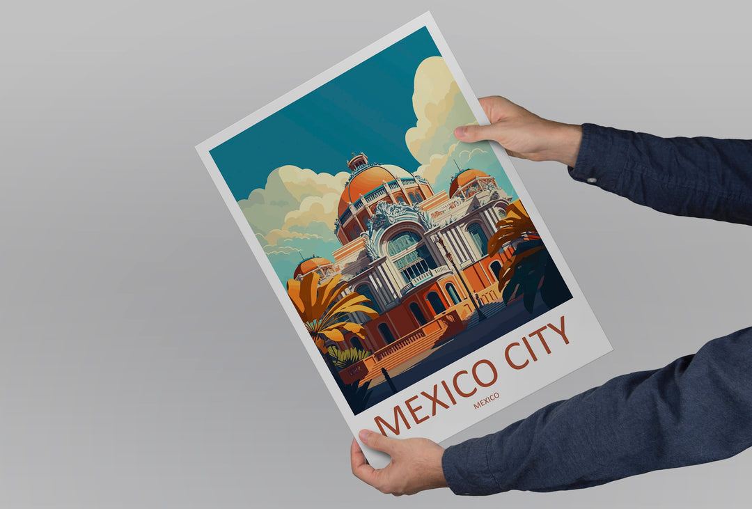 Mexico City Travel Print Wall Art Mexico City Wall Hanging Home Decoration Mexico City Gift Art Lovers Wall Art Print Art Mexico City Print
