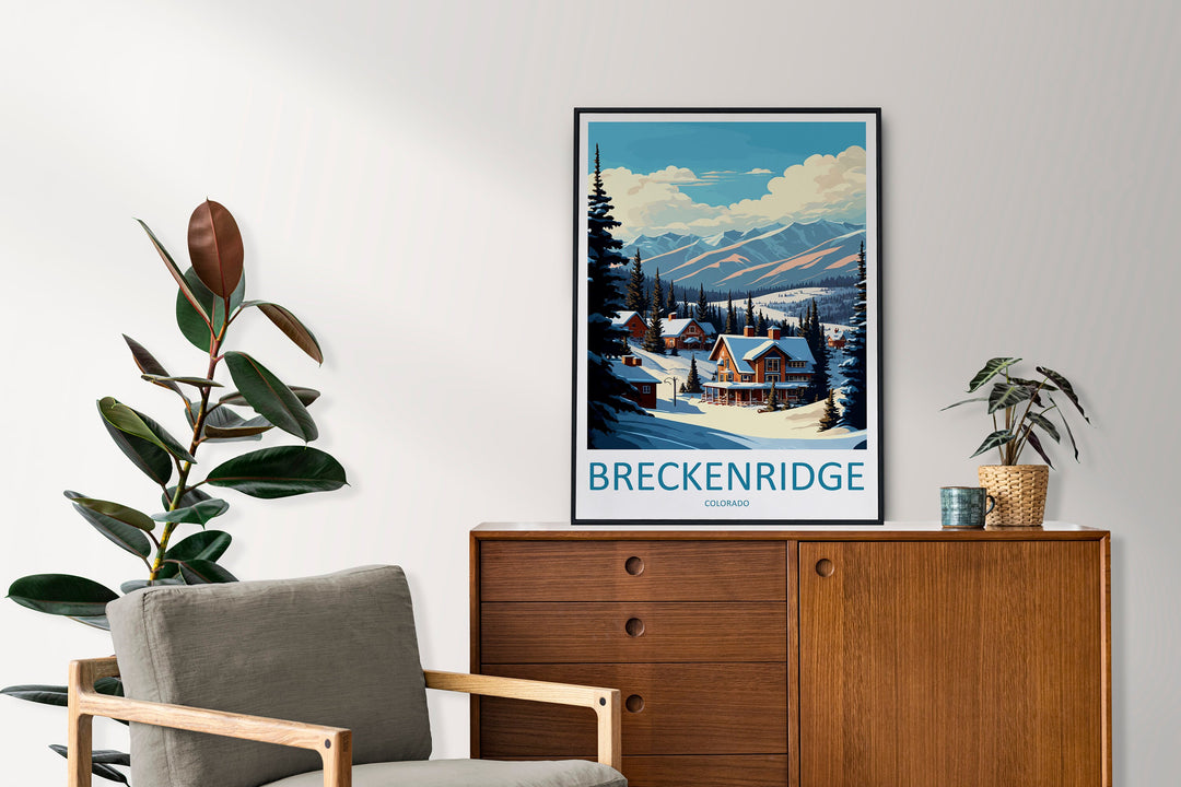 Breckenridge Travel Print Wall Art Breckenridge Wall Hanging Home Décor Breckenridge Gift Art Lovers Ski Art Lover Gift Breckenridge Print