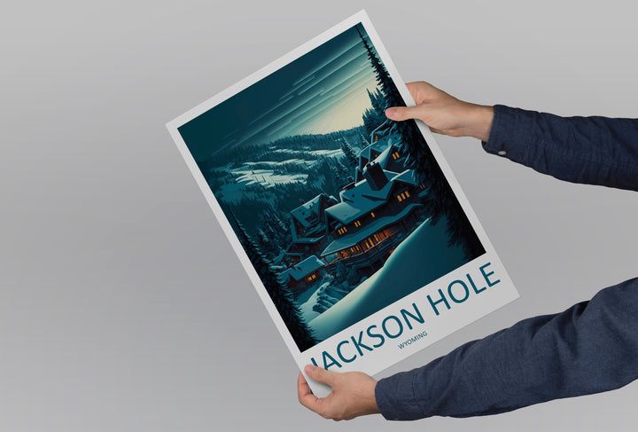 Jackson Hole Travel Print Wall Art Jackson Hole Wall Hanging Home Décor Jackson Hole Gift Art Lovers Ski Art Lover Gift Jackson Hole Print