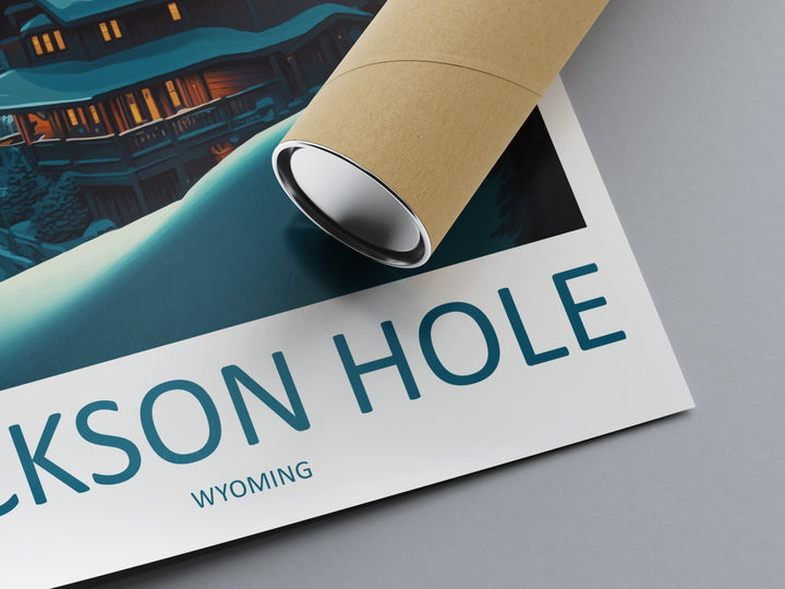 Jackson Hole Travel Print Wall Art Jackson Hole Wall Hanging Home Décor Jackson Hole Gift Art Lovers Ski Art Lover Gift Jackson Hole Print