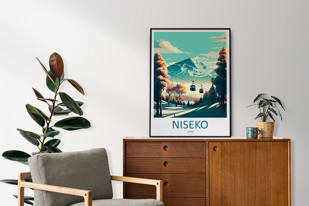 Niseko Travel Print Wall Art Niseko Wall Hanging Home Décor Niseko Gift Art Lovers Ski Art Lover Gift Niseko Print Skiing Niseko Ski Art
