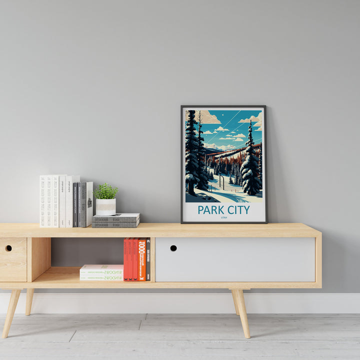 Park City Travel Print Wall Art Park City Wall Hanging Home Décor Park City Gift Art Lovers Ski Art Lover Gift Park City Print Skiing Print
