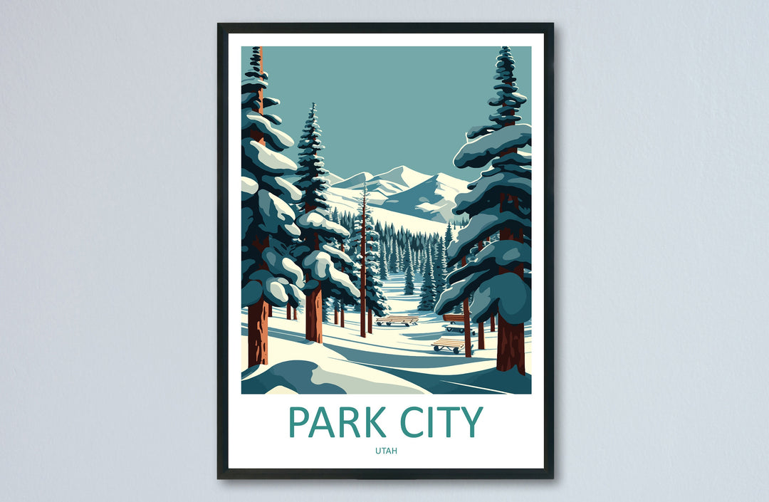 Park City Travel Print Wall Art Park City Wall Hanging Home Décor Park City Gift Art Lovers Ski Art Lover Gift Park City Print Skiing Print