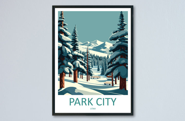 Park City Travel Print Wall Art Park City Wall Hanging Home Décor Park City Gift Art Lovers Ski Art Lover Gift Park City Print Skiing Print