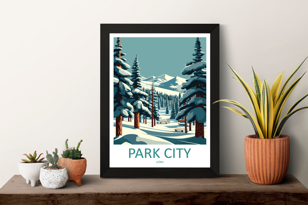 Park City Travel Print Wall Art Park City Wall Hanging Home Décor Park City Gift Art Lovers Ski Art Lover Gift Park City Print Skiing Print
