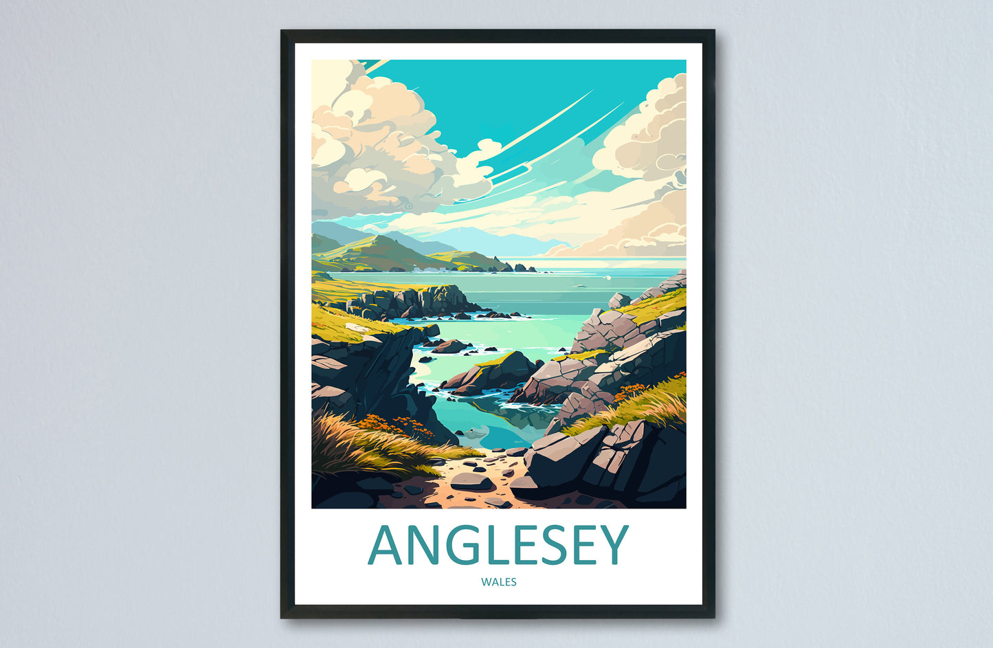 Anglesey Travel Print Wall Art Anglesey Wall Hanging Home Decoration Anglesey Gift Art Lovers Wall Art Print Art Anglesey Print Anglesey Art
