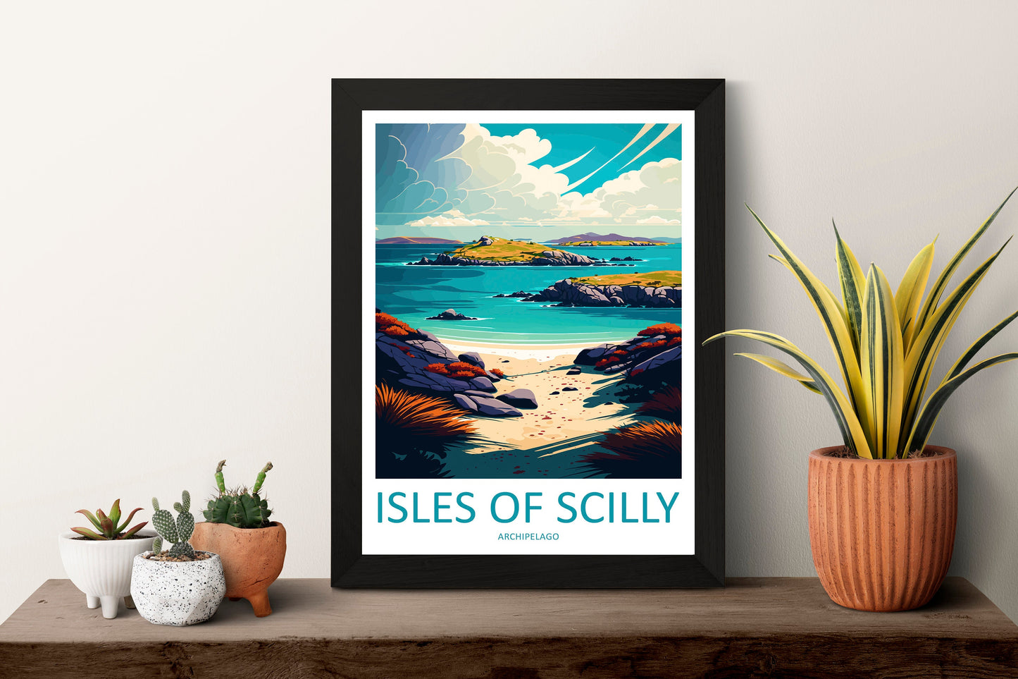Isles of Scilly Travel Print Wall Art Isles of Scilly Wall Hanging Home Decoration Isles of Scilly Gift Art Lovers Wall Art Print Scilly Art