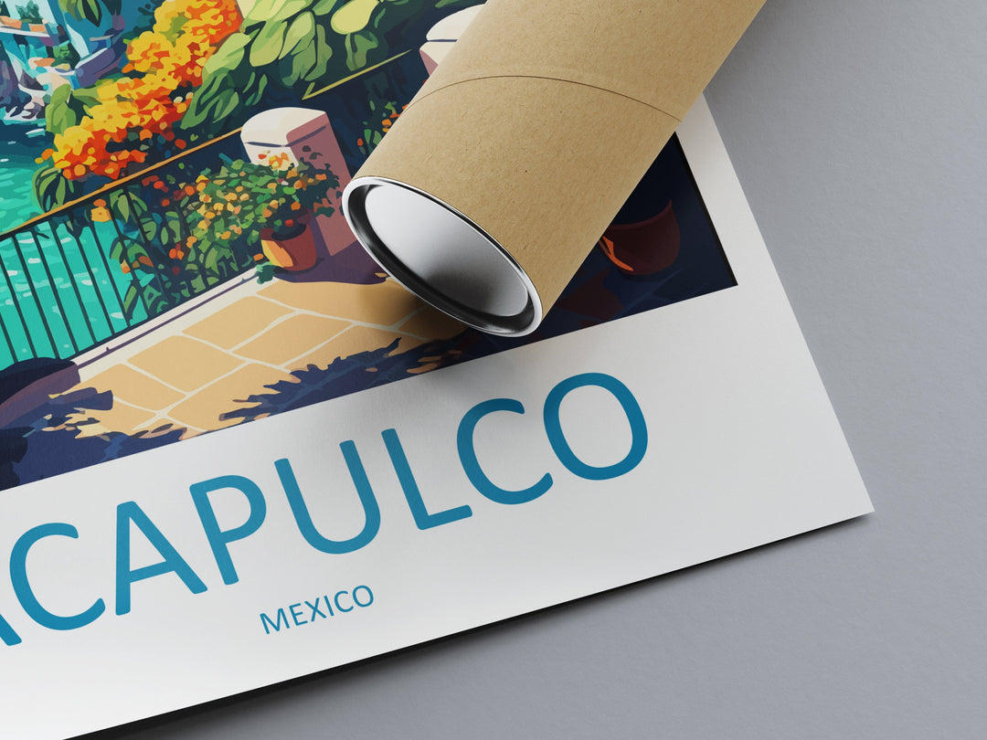 Acapulco Travel Print Wall Art Acapulco Wall Hanging Home Decoration Acapulco Gift Art Lovers Wall Art Print Art Acapulco Travel Art Poster
