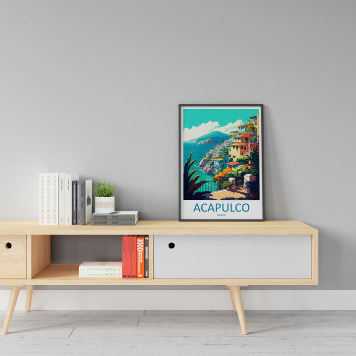 Acapulco Travel Print Wall Art Acapulco Wall Hanging Home Decoration Acapulco Gift Art Lovers Wall Art Print Art Acapulco Travel Art Poster
