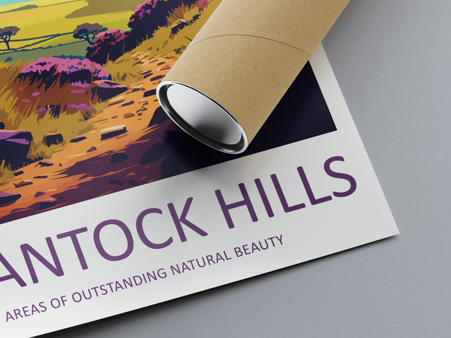 Quantock Hills Travel Print Wall Art Quantock Hills Wall Hanging Home Decoration Quantock Hills Gift Art Lovers Wall Art AONB Wall Print