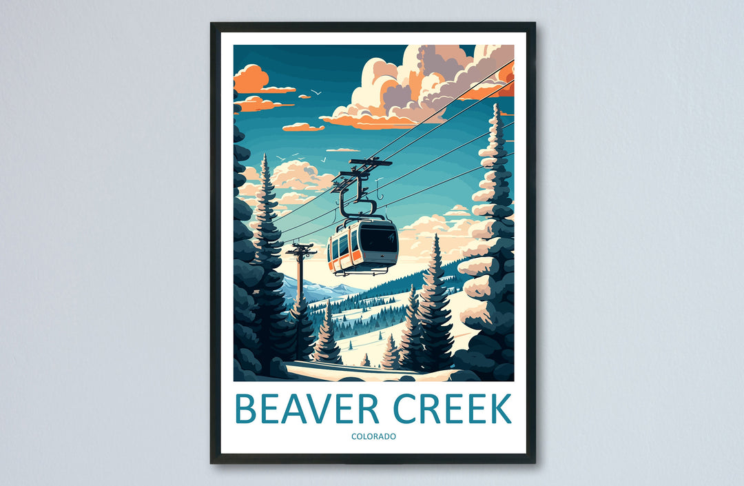 Beaver Creek Travel Print Wall Art Beaver Creek Wall Hanging Home Décor Beaver Creek Gift Art Lovers Ski Art Lover Gift Beaver Creek Print