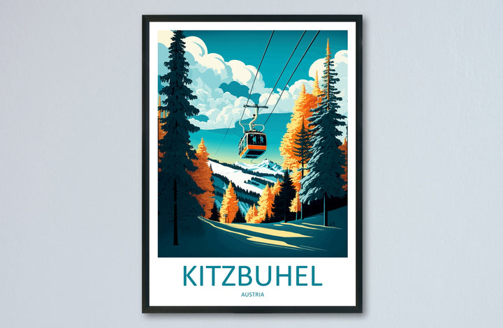 Kitzbuhel Travel Print Wall Art Kitzbuhel Wall Hanging Home Décor Kitzbuhel Gift Art Lovers Ski Art Lover Gift Kitzbuhel Print Austria Ski