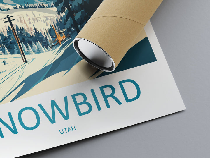Snowbird Travel Print Wall Art Snowbird Wall Hanging Home Décor Snowbird Gift Art Lovers Ski Art Lover Gift Snowbird Print Skiing Print