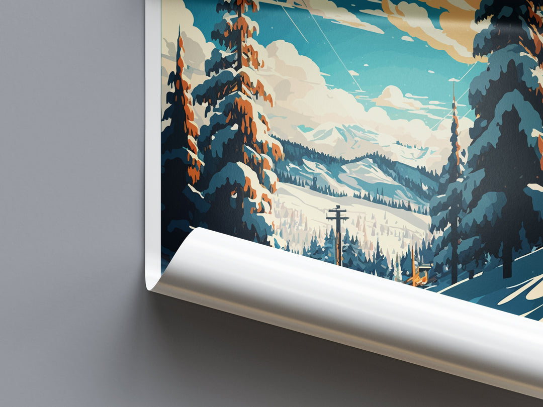 Snowbird Travel Print Wall Art Snowbird Wall Hanging Home Décor Snowbird Gift Art Lovers Ski Art Lover Gift Snowbird Print Skiing Print