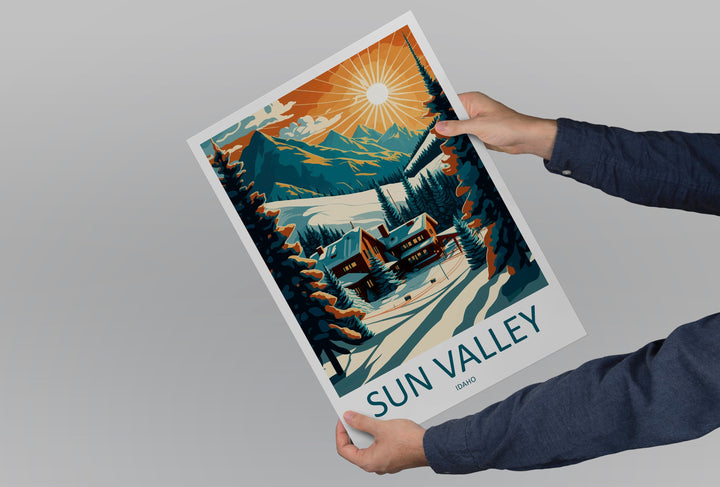Sun Valley Travel Print Wall Art Sun Valley Wall Hanging Home Décor Sun Valley Gift Art Lovers Ski Art Lover Gift Sun Valley Print Skiing