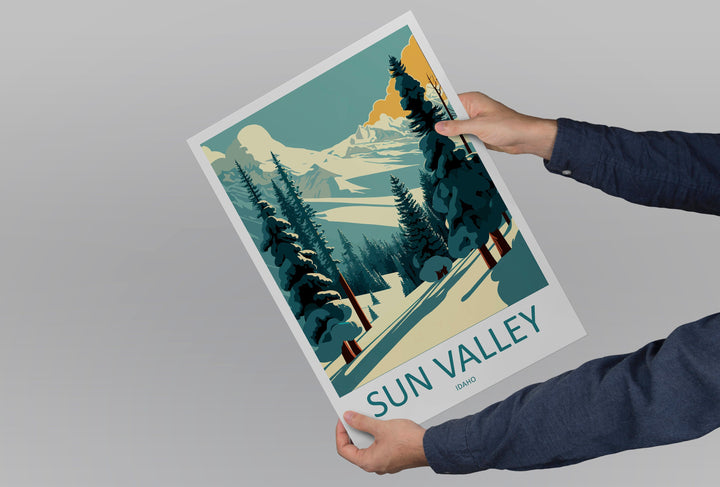 Sun Valley Travel Print Wall Art Sun Valley Wall Hanging Home Décor Sun Valley Gift Art Lovers Ski Art Lover Gift Sun Valley Print Skiing