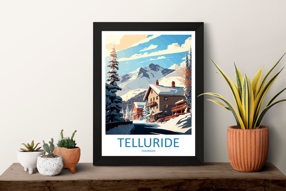 Telluride Travel Print Wall Art Telluride Wall Hanging Home Décor Telluride Gift Art Lovers Ski Art Lover Gift Telluride Print Skiing Art