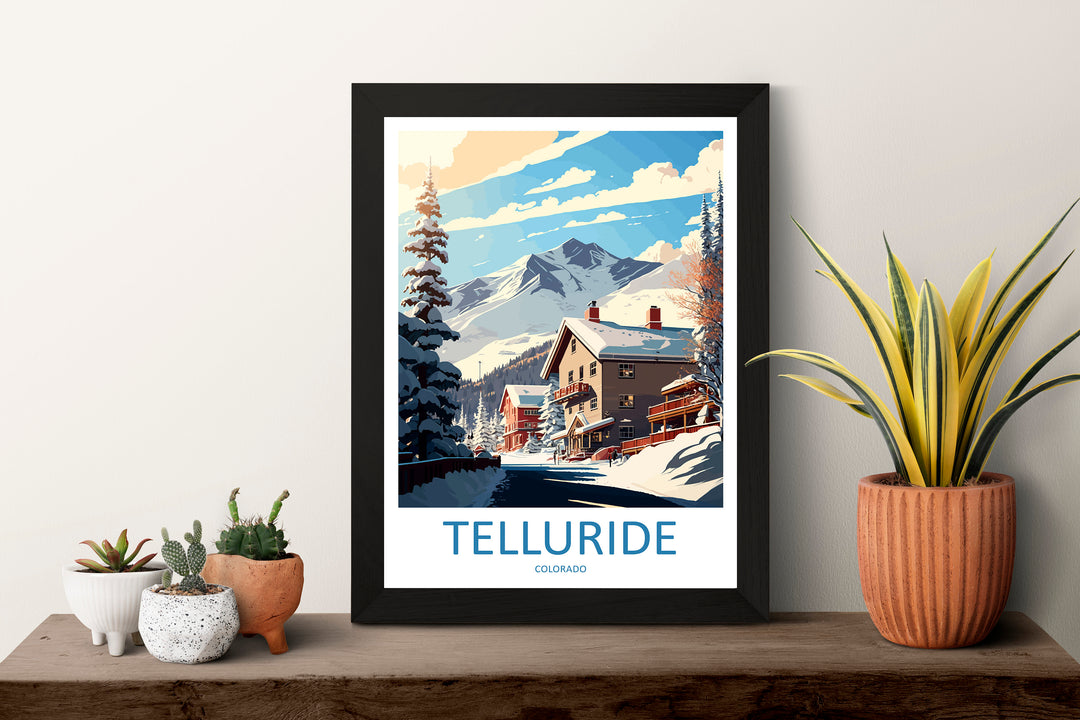 Telluride Travel Print Wall Art Telluride Wall Hanging Home Décor Telluride Gift Art Lovers Ski Art Lover Gift Telluride Print Skiing Art