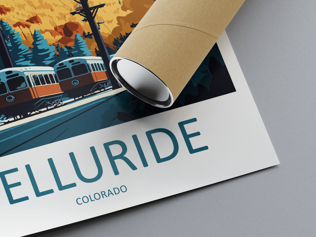 Telluride Travel Print Wall Art Telluride Wall Hanging Home Décor Telluride Gift Art Lovers Ski Art Lover Gift Telluride Print Skiing Art
