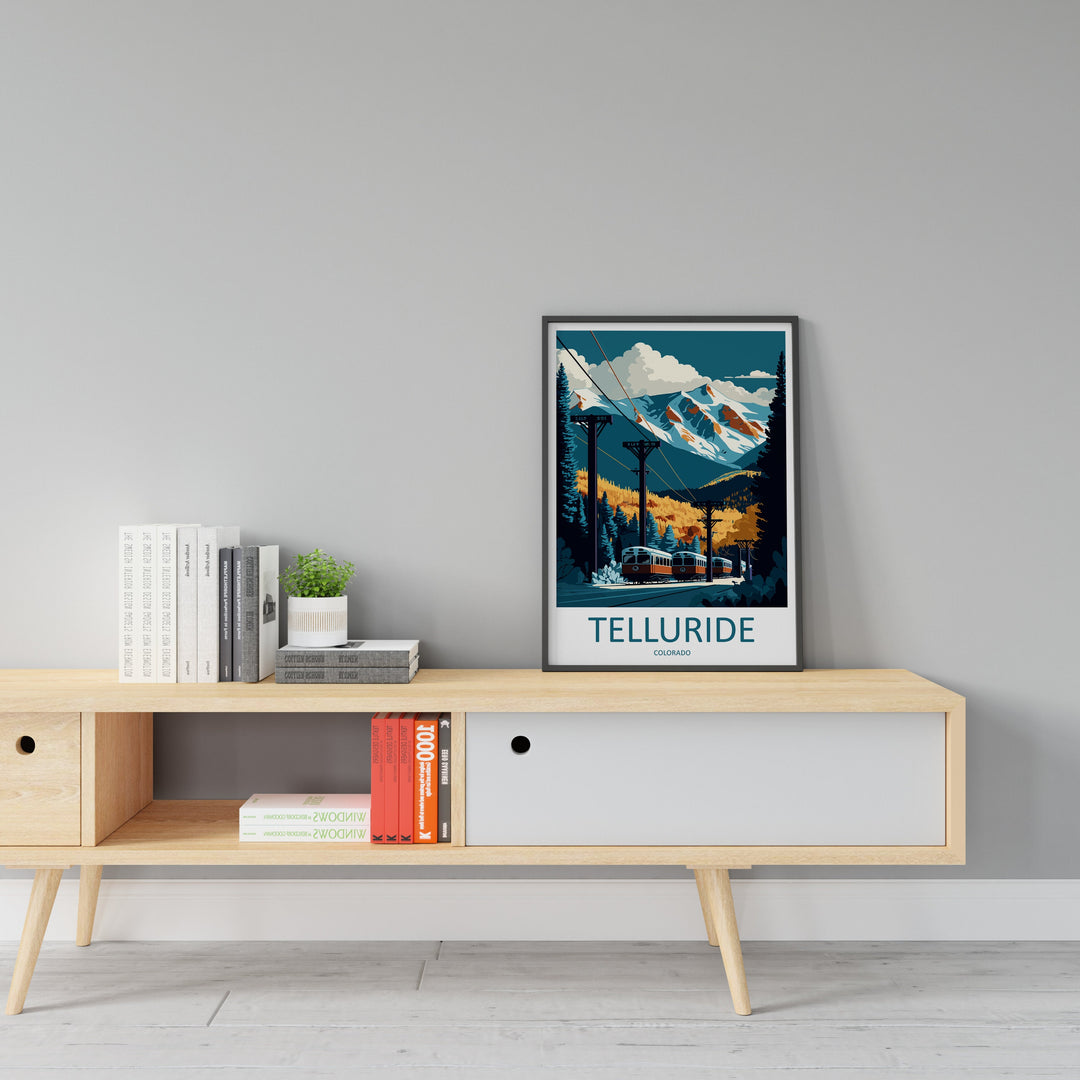 Telluride Travel Print Wall Art Telluride Wall Hanging Home Décor Telluride Gift Art Lovers Ski Art Lover Gift Telluride Print Skiing Art