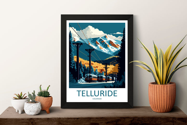 Telluride Travel Print Wall Art Telluride Wall Hanging Home Décor Telluride Gift Art Lovers Ski Art Lover Gift Telluride Print Skiing Art