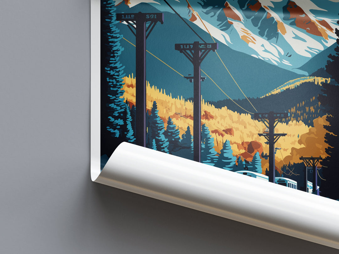 Telluride Travel Print Wall Art Telluride Wall Hanging Home Décor Telluride Gift Art Lovers Ski Art Lover Gift Telluride Print Skiing Art