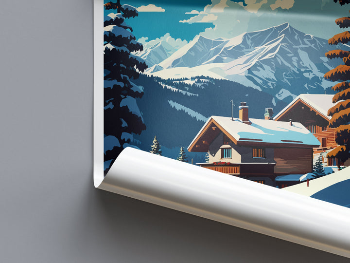 Verbier Travel Print Wall Art Verbier Wall Hanging Home Décor Verbier Gift Art Lovers Ski Art Lover Gift Verbier Print Skiing Art Poster
