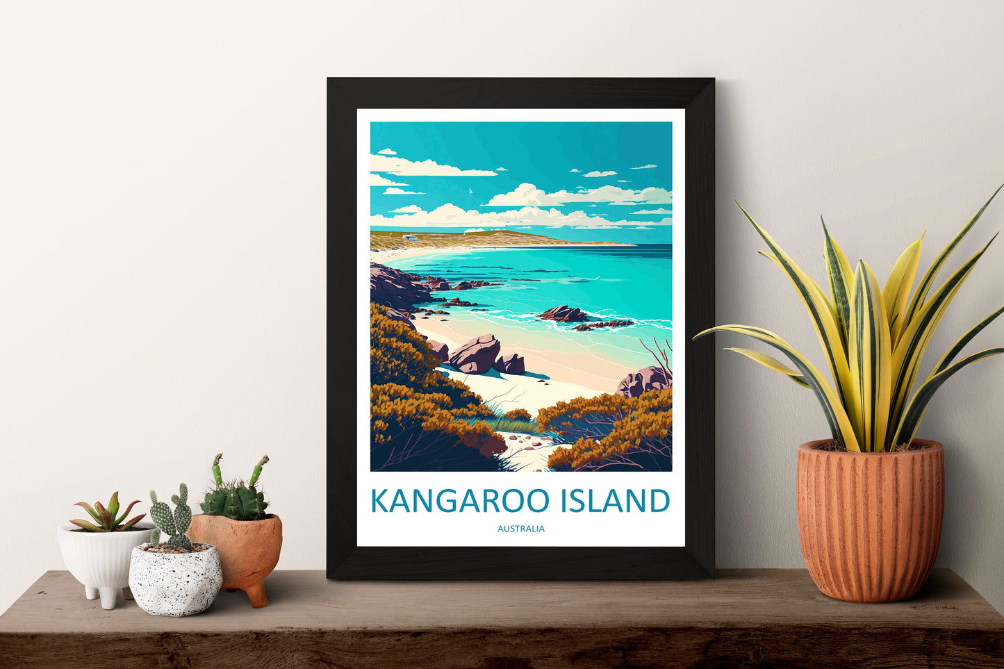 kangaroo island Travel Print Wall Art kangaroo island Wall Hanging Home Décor kangaroo island Gift Art Lovers Wall Art Australia Travel Art