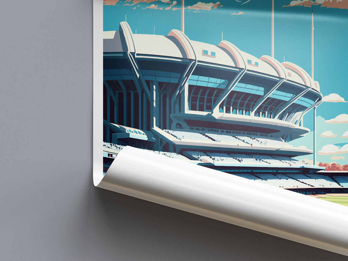 Melbourne Cricket Ground Travel Print Wall Art Melbourne Cricket Wall Hanging Home Décor Melbourne Cricket Gift Art Lovers Wall Art Australi