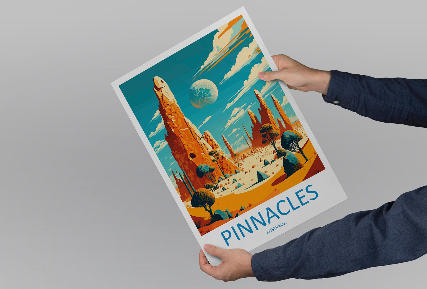 Pinnacles Travel Print Wall Art Pinnacles AU Wall Hanging Home Décor Pinnacles Gift Art Lovers Australia Art Lover Gift Wall Art Australia
