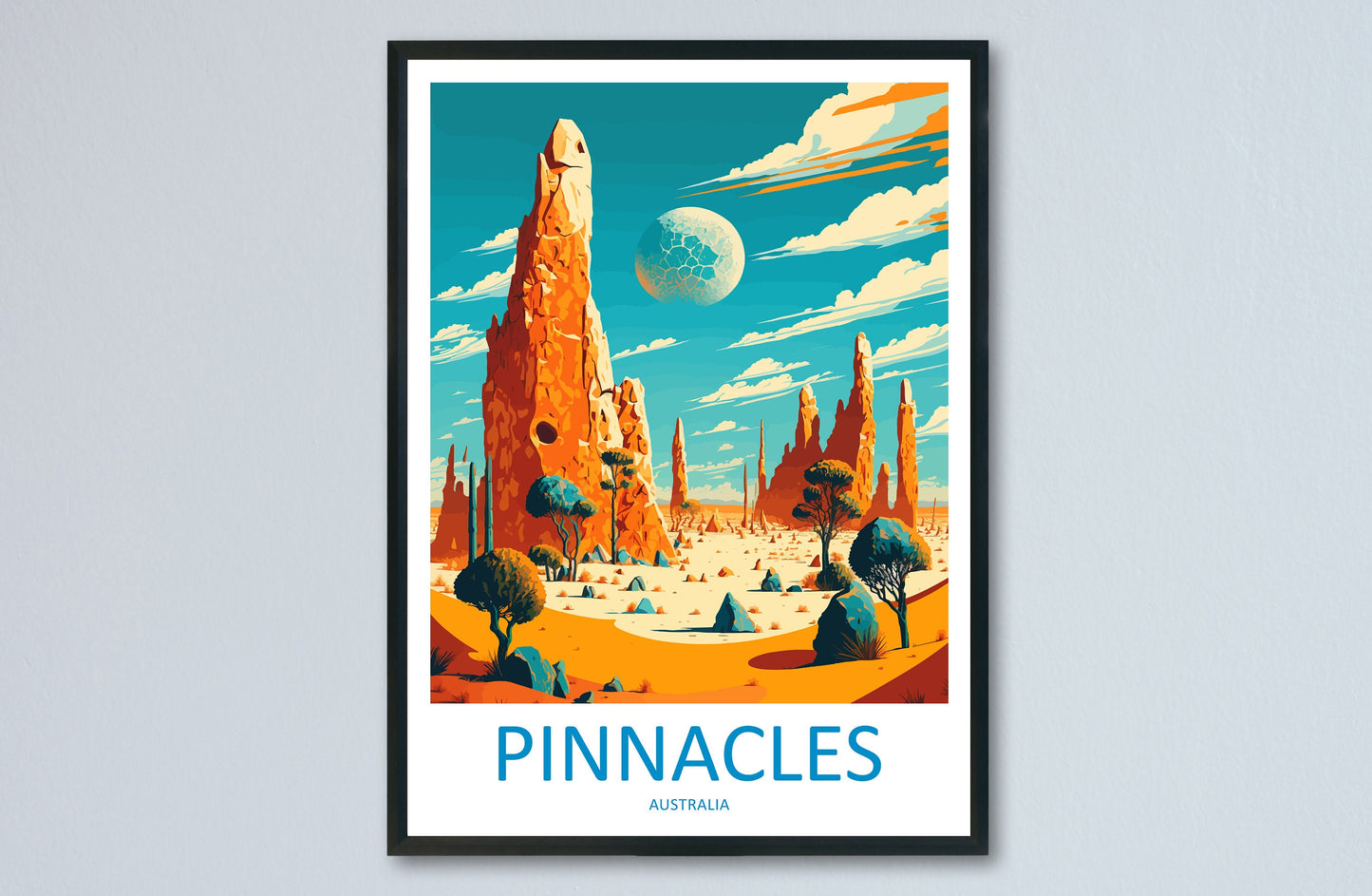Pinnacles Travel Print Wall Art Pinnacles AU Wall Hanging Home Décor Pinnacles Gift Art Lovers Australia Art Lover Gift Wall Art Australia