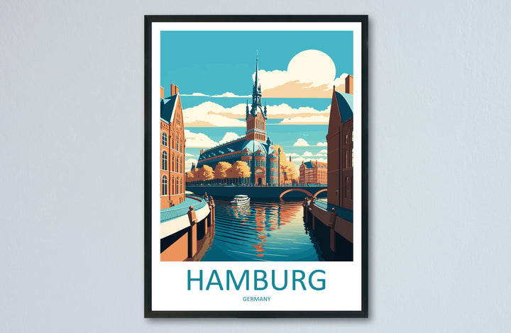 Hamburg Travel Print Wall Art Hamburg Wall Hanging Home Décor Hamburg Gift Art Lovers Germany Art Lover Gift Hamburg Wall Décor Print Gift