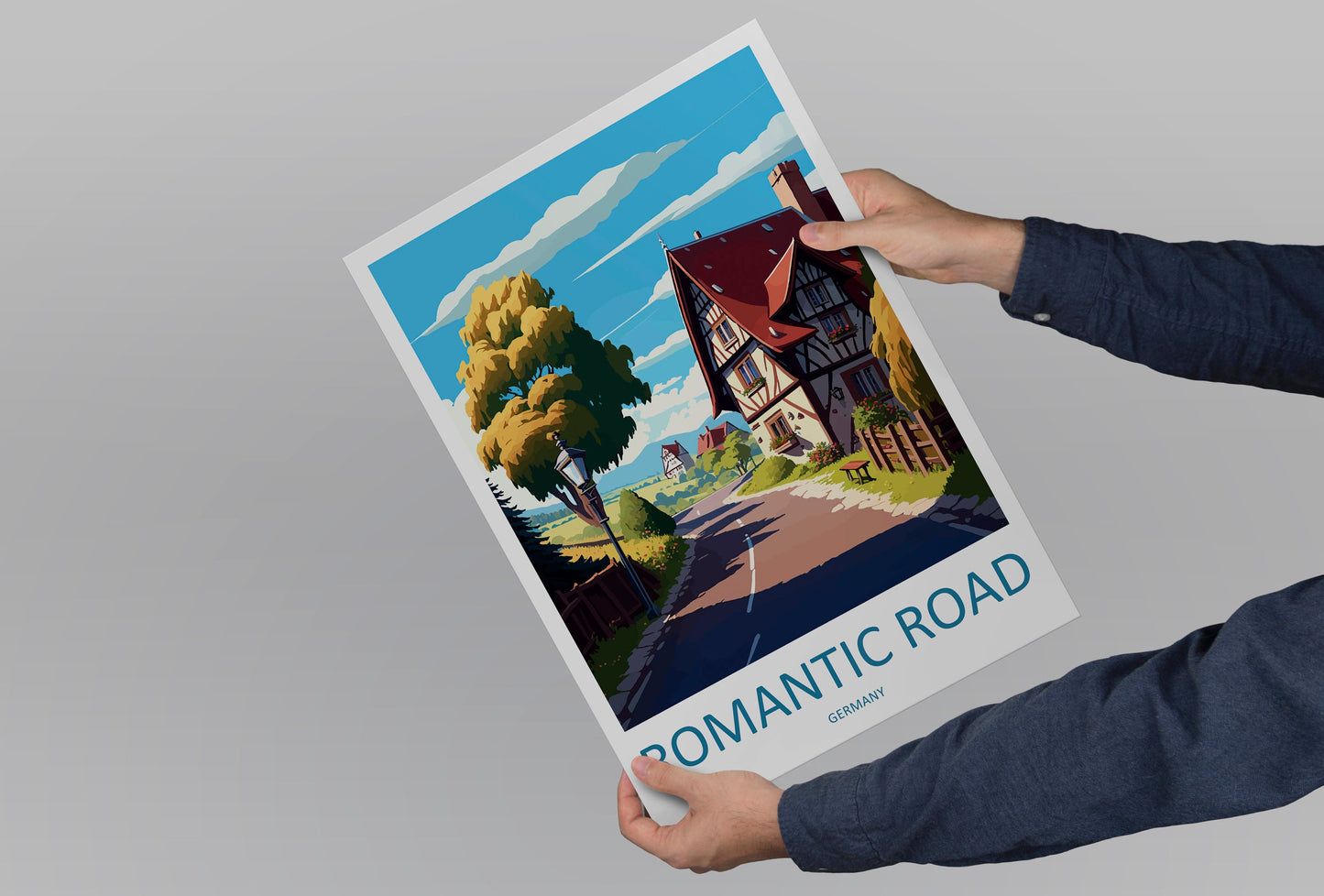 Romantic Road Travel Print Wall Art Romantic Road Wall Hanging Home Décor Romantic Road Gift Art Lovers Germany Art Lover Romantic Road Art