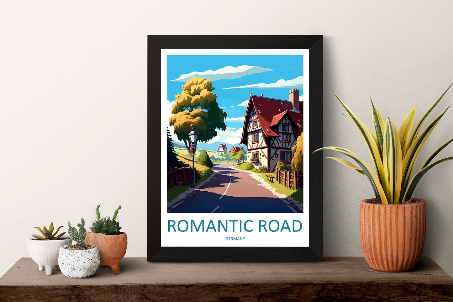 Romantic Road Travel Print Wall Art Romantic Road Wall Hanging Home Décor Romantic Road Gift Art Lovers Germany Art Lover Romantic Road Art