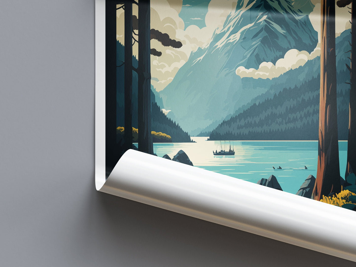 Fiordland Travel Print Wall Art Fiordland Wall Hanging Home Décor Fiordland Gift Art Lovers New Zealand Art Lover Gift Print Fiordland