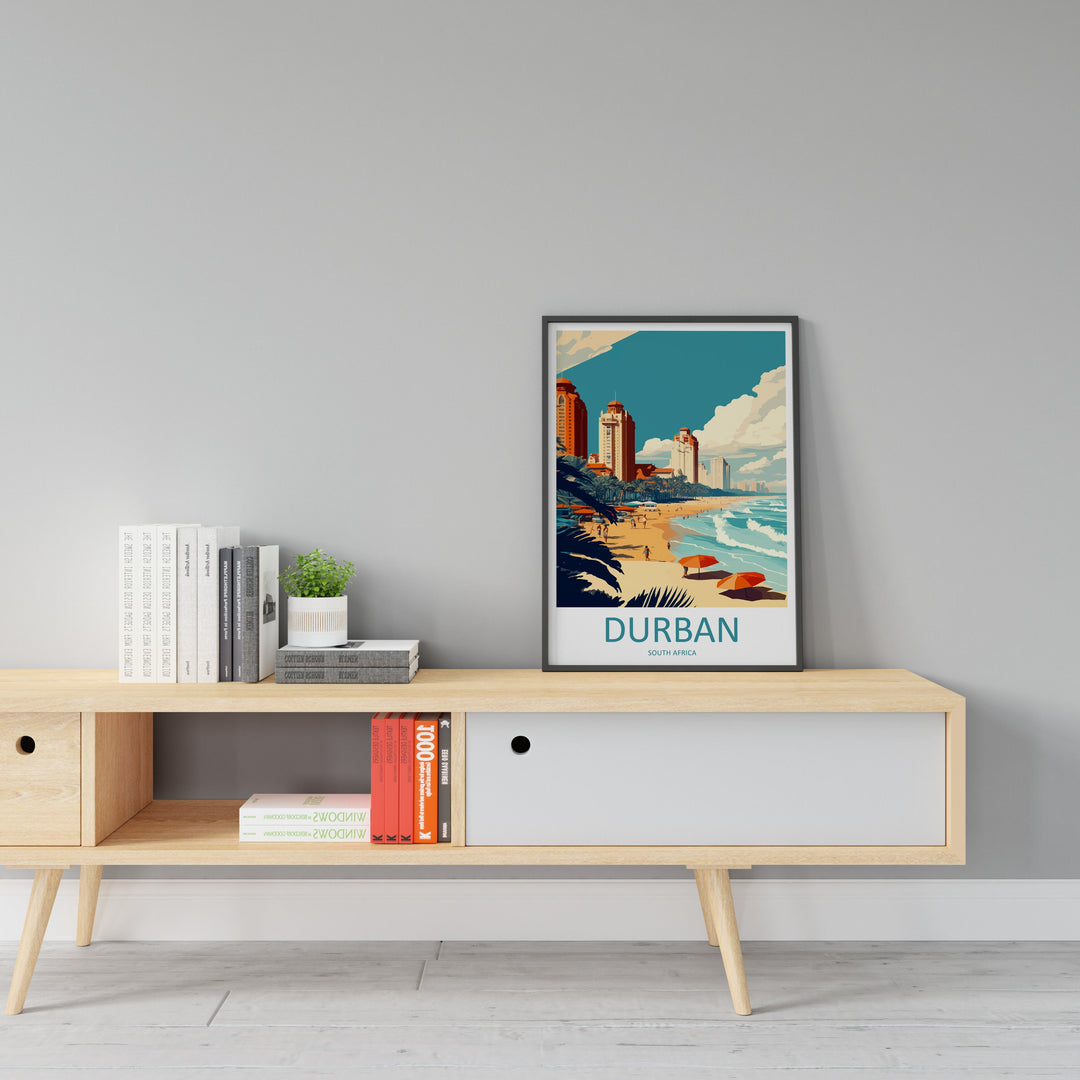 Durban Travel Print Wall Art Durban Wall Hanging Home Décor Durban Gift Art Lovers South Africa Art Print Durban Wall Décor South Africa
