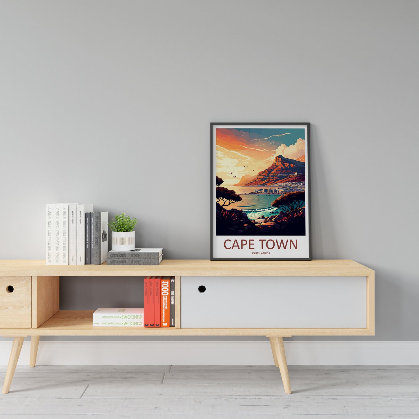 Cape Town Travel Print Wall Art Cape Town Wall Hanging Home Décor Cape Town Gift Art Lovers South Africa Art Print Cape Town Wall Décor Art