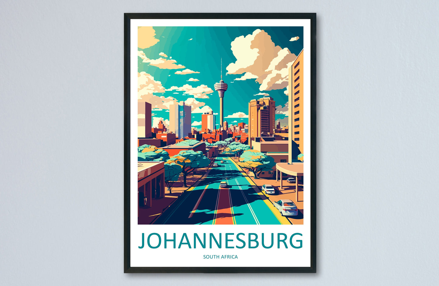 Johannesburg Travel Print Wall Art Johannesburg Wall Hanging Home Décor Johannesburg Gift Art Lovers South Africa Art Print Johannesburg Art