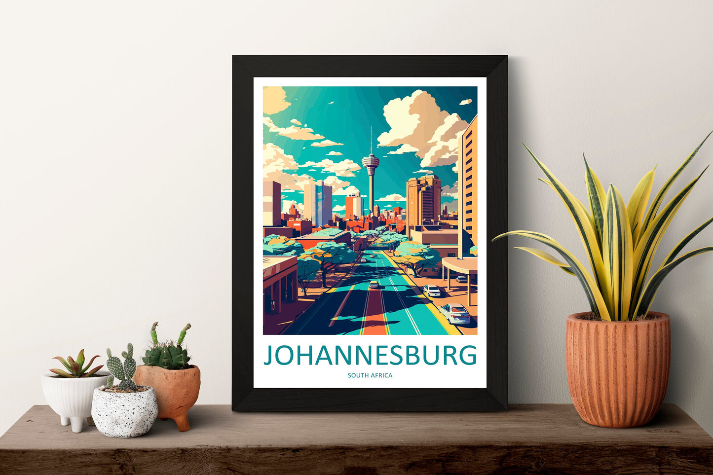 Johannesburg Travel Print Wall Art Johannesburg Wall Hanging Home Décor Johannesburg Gift Art Lovers South Africa Art Print Johannesburg Art