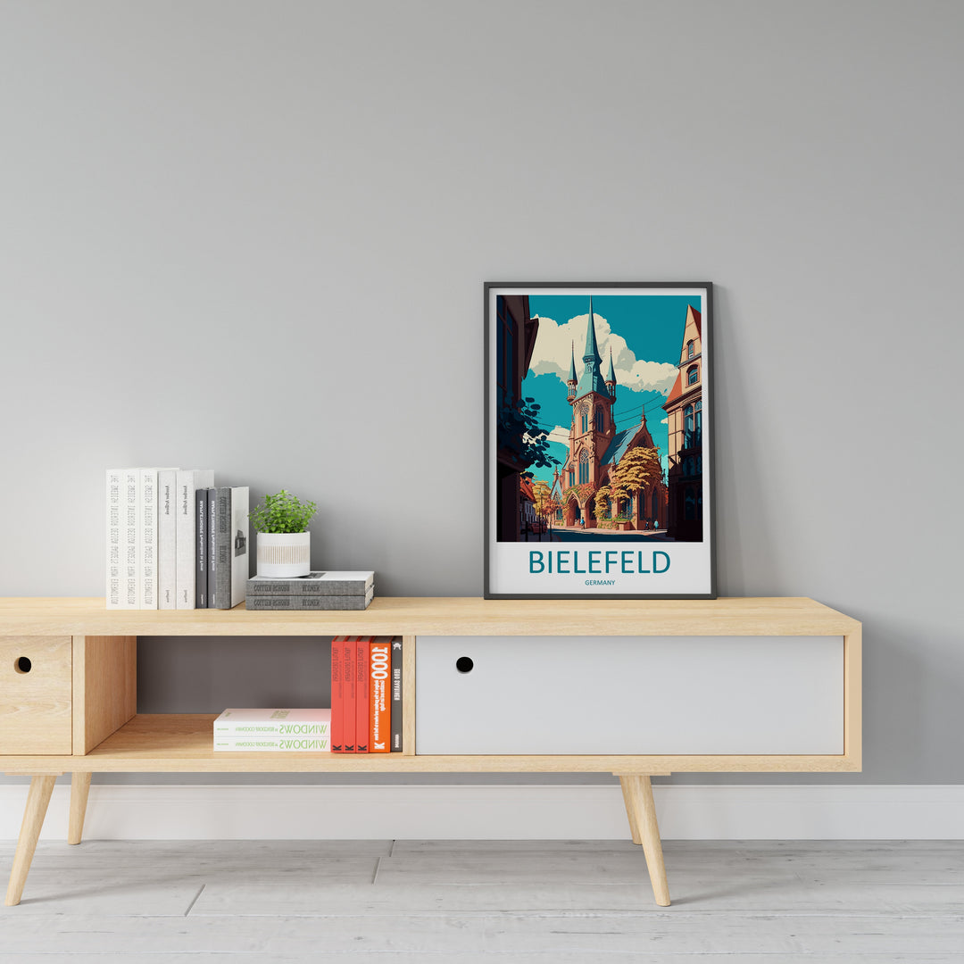 Bielefeld Travel Print Wall Art Bielefeld Wall Hanging Home Décor Bielefeld Gift Art Lovers Germany Art Lover Gift Bielefeld Art Travel Gift
