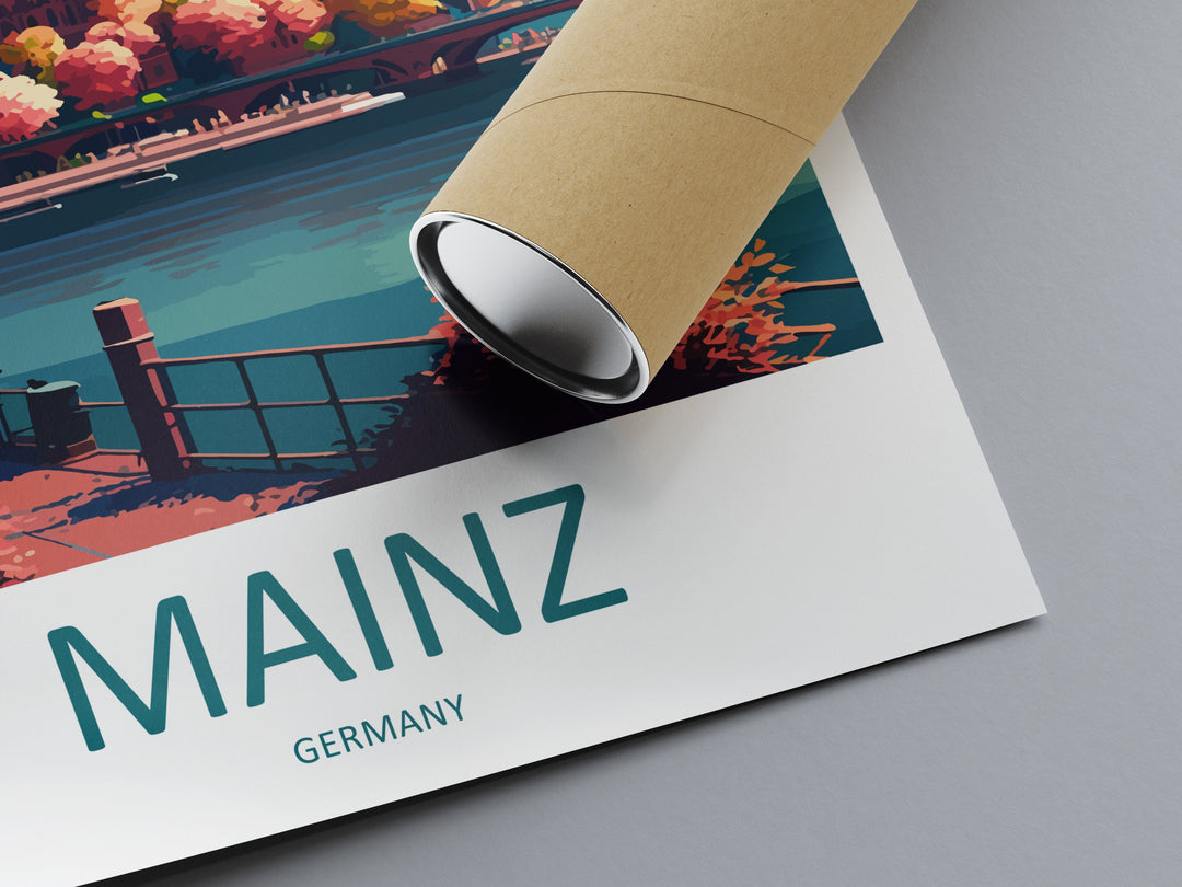 Mainz Travel Print Wall Art Mainz Wall Hanging Home Décor Mainz Gift Art Lovers Germany Art Lover Gift Mainz Art Travel Gift Mainz Germany