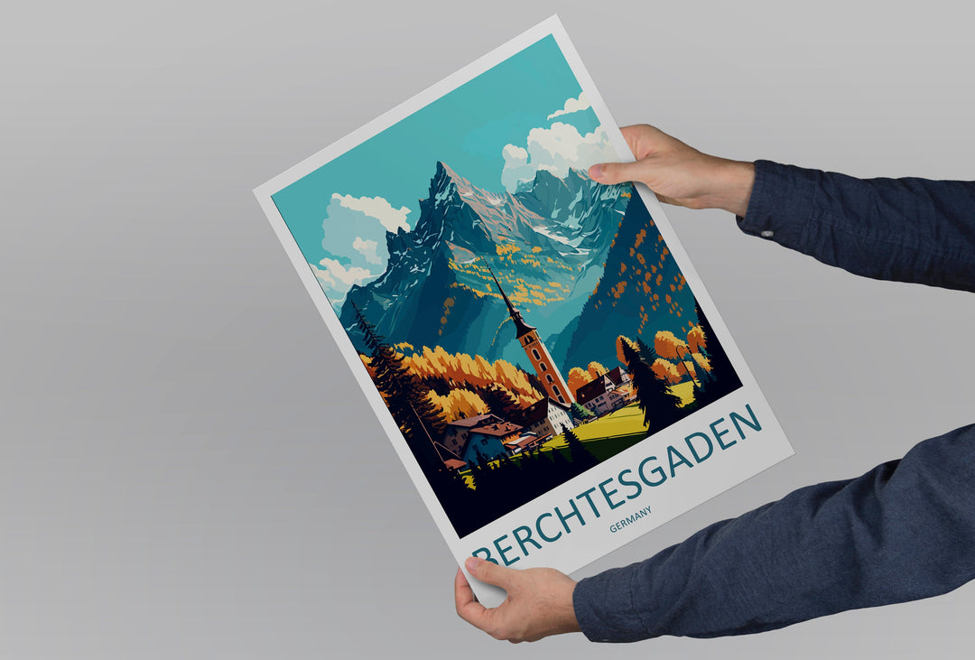 Berchtesgaden Travel Print Wall Art Berchtesgaden Wall Hanging Home Décor Berchtesgaden Gift Art Lovers Germany Art Lover Gift Berchtesgaden